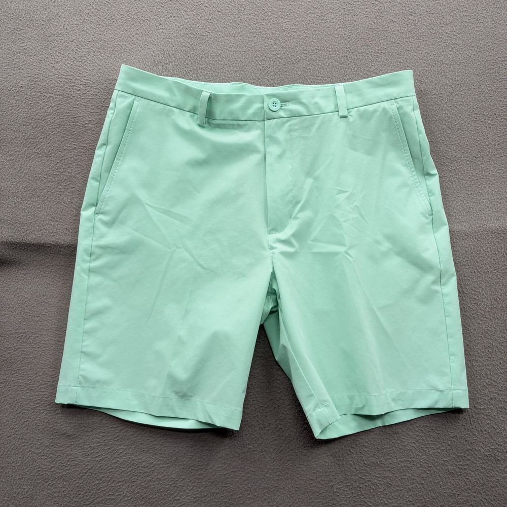 Vineyard Vines Breaker Shorts Mens 34 Green Chino Stretch 9 Inseam Casual Summer